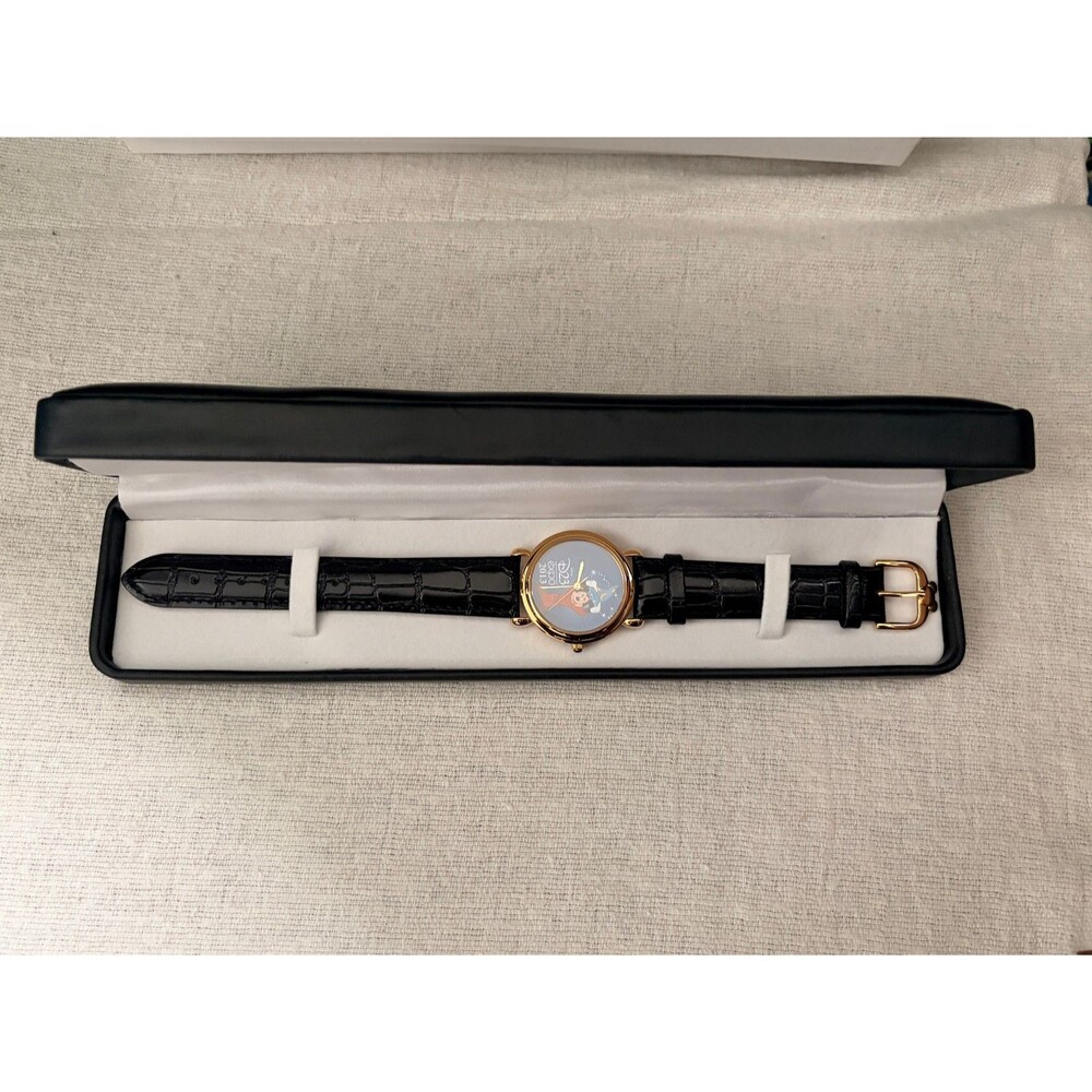 Disney D23 Expo 2013 Sorcerer Mickey Gold Tone Leather Watch NIB Boxed RARE
